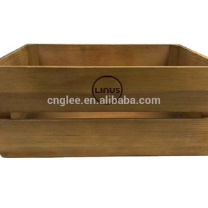 Eco-friendly custom wooden crate fruit vegetable storage crate