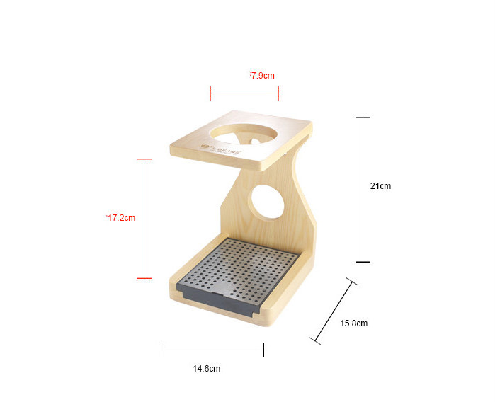 Coffee Accessories Solid Pine Wood Coffee Hand Drip Station Dripper Stand Coffee Filter Tool