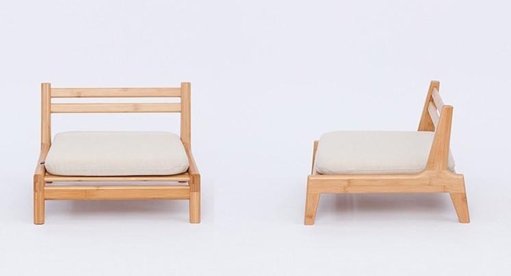 Casual portable Japanese style backchair tatami chair