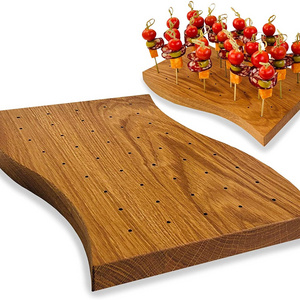 Wooden Food Skewer Holder - Pick Stand and Food Display - Perfect for Catering Events and Cocktail Parties