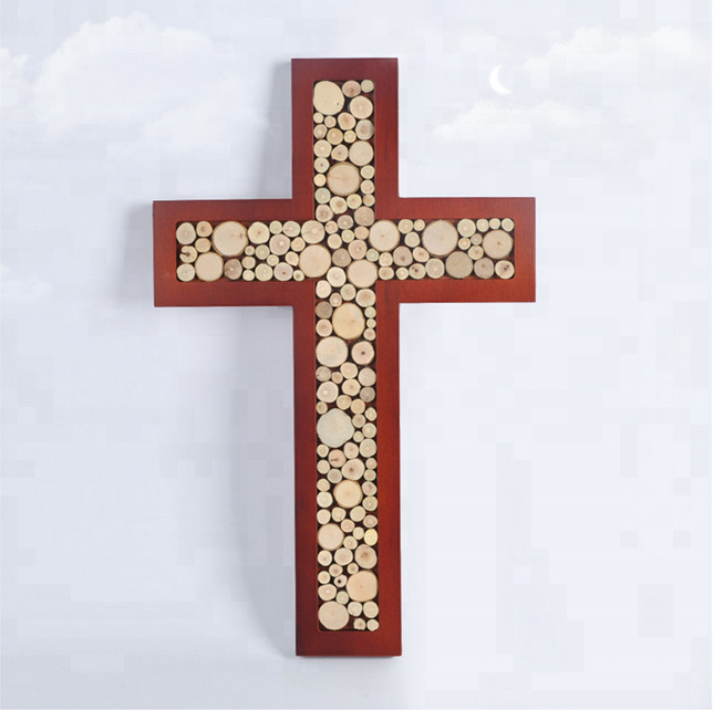 Christian gifts Jesus cross wall hanging solid wood pendant hanging decorative arts and crafts