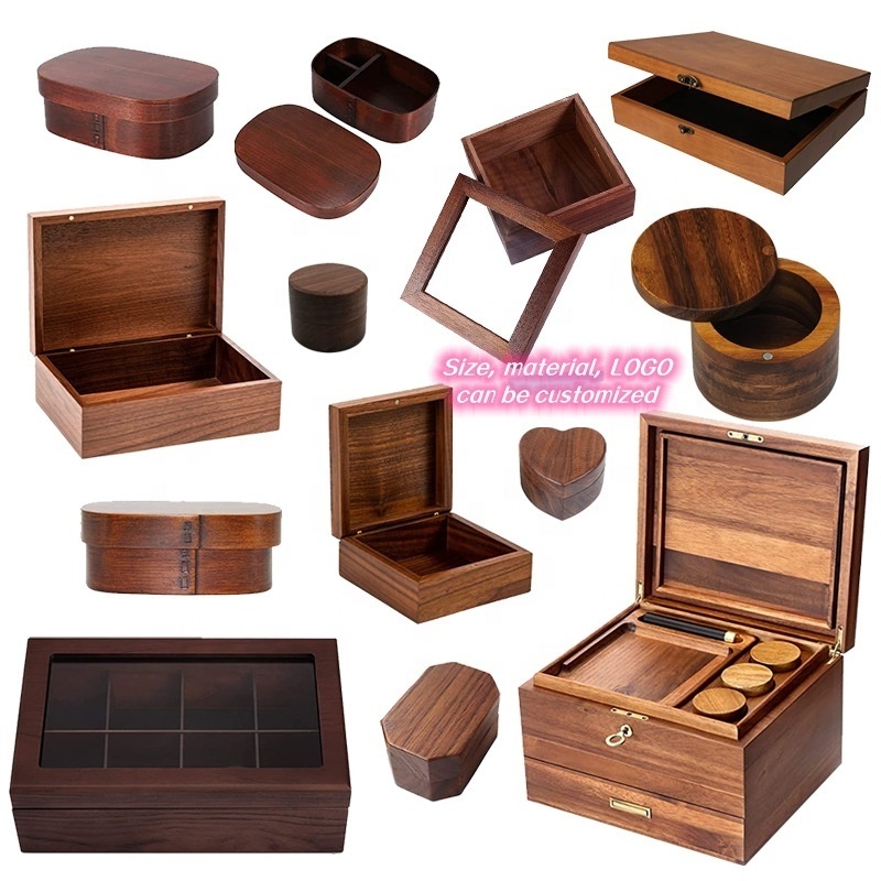 Wholesale wooden box packing box storage box size, material, LOGO can be customized wood product