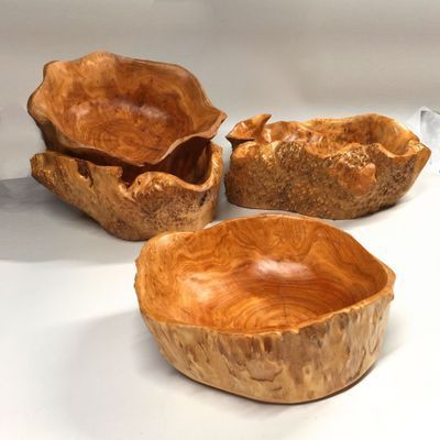 Large Dried Fruit Plate Multi-grain Candy Dish Salad Bowl Solid Wooden Fruit Bowls Unique Wood ECO Friendly 