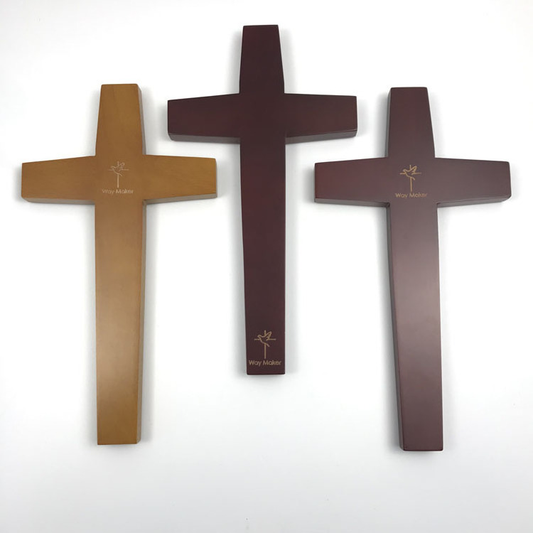 Christian gifts Jesus cross wall hanging solid wood pendant hanging decorative arts and crafts