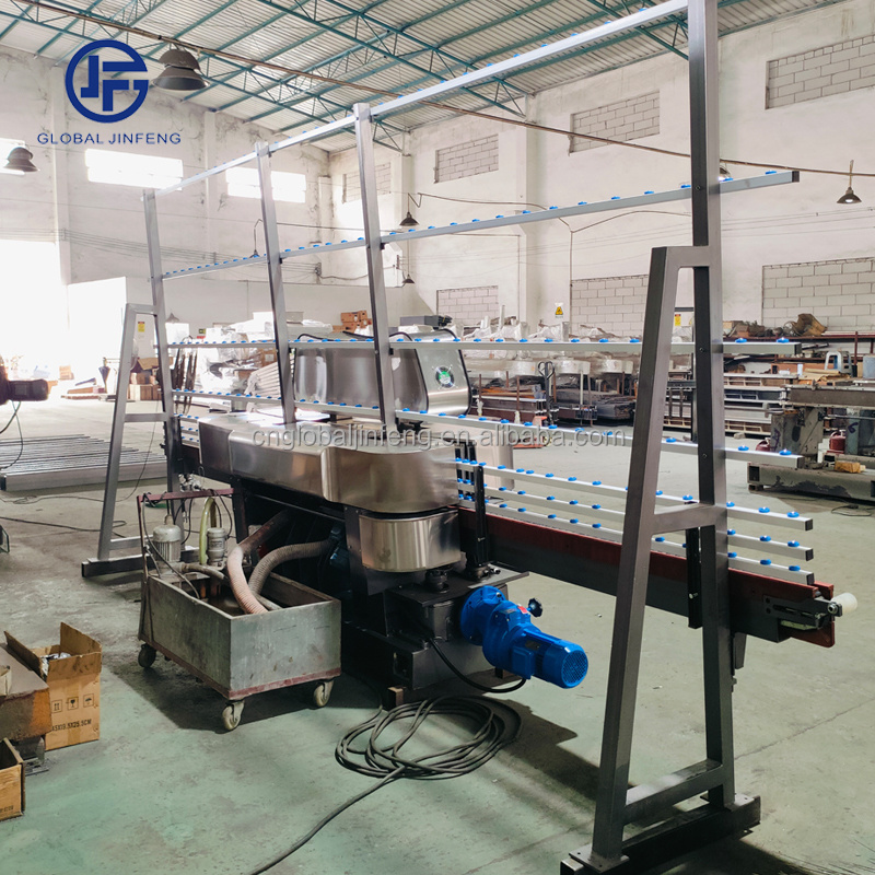 4 motors glass edge machine mini glass straight line machine grinding and polishing machinery