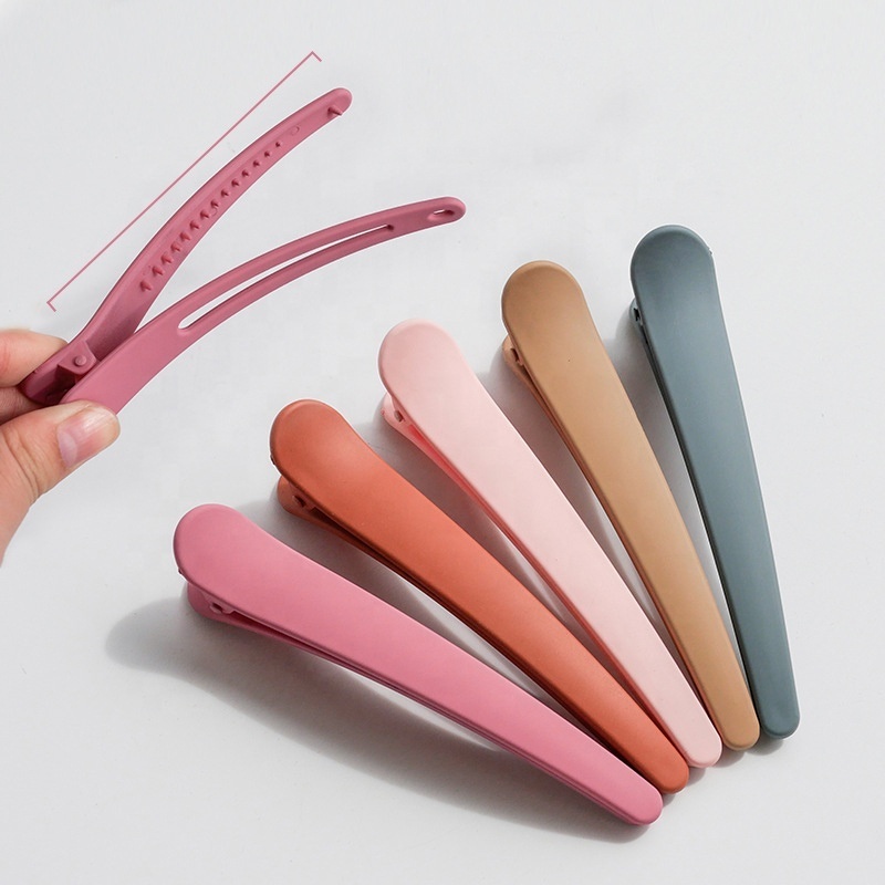 Wholesale Cheap Fashion Hair Accessories 12cm Matte Plastic Duck Bill Hair Clips Candy Color Grab Disk Hair Claw For Women