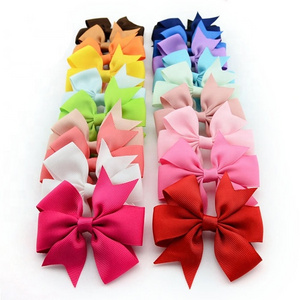 High Quality 3 inch Grosgrain Ribbon Boutique Hair Bows With Clip Hairpins For Kids Girl Hair Accessories