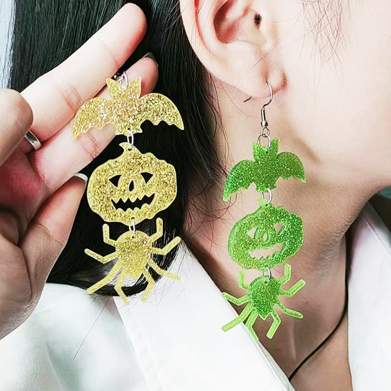 Bet Earrings Set for Women Plated Chain Christmas Accessories Bet Pendant Halloween earrings