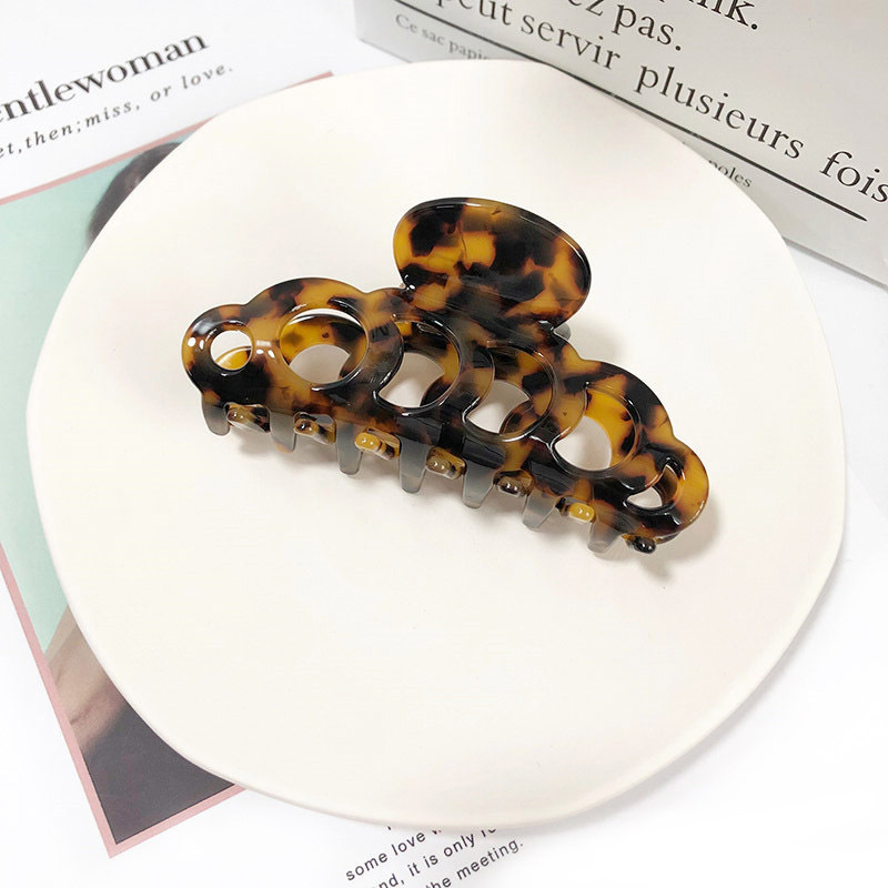 New Design Tortoise Shell Large Hair Claw Clips Leopard Print Luxury Cellulose Acetate Hair Clamps For Women And Girls