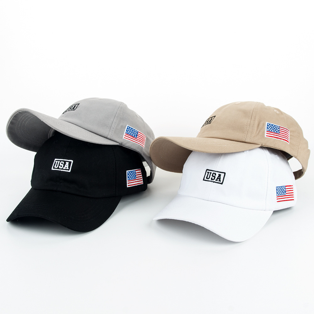 High Quality American Sports Cowboy Caps Embroidery Logo USA Flag Baseball Hats