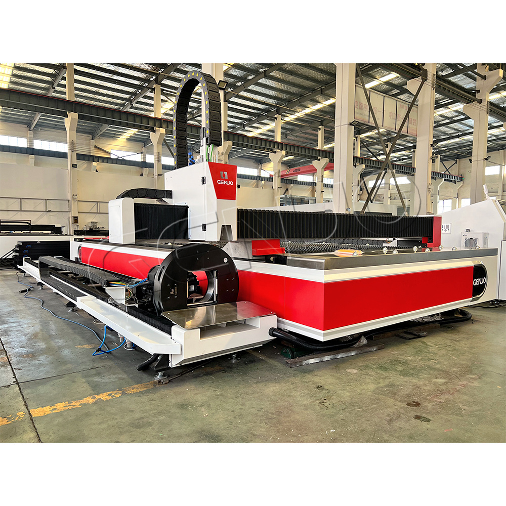 GENUO  Industry carbon steel stainless aluminum pipe cutting machine CNC fiber laser tube cutter equipment for sale