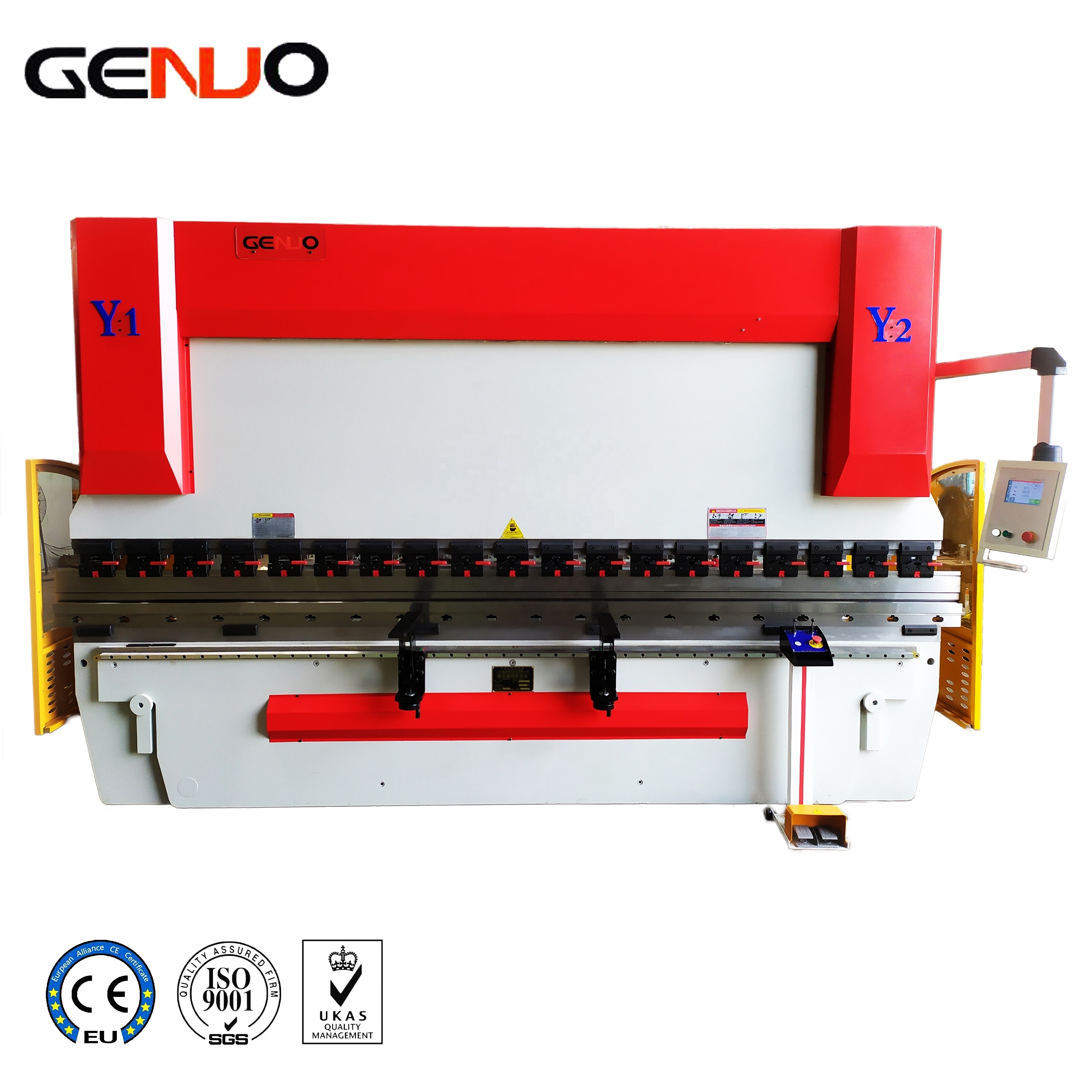 China Genuo brand 2000mm cnc hydraulic press brake stainless steel sheet bending machine price