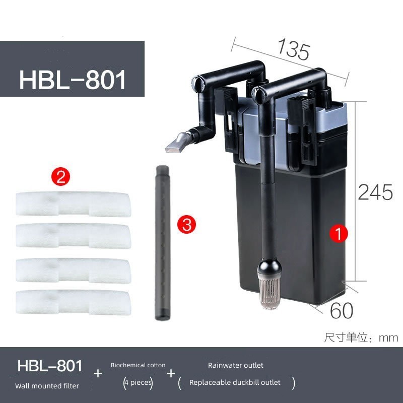 Hot Selling External Hang On Filter Waterfall Filtration System Top Hang On Power Filter For Fish Bowl Turtle Tanks