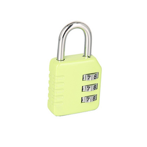 3 Digit Combination Lock Resettable Waterproof Padlock Outdoor Key Padlock With Hardened Shackle For School Gym Door Locker Gate