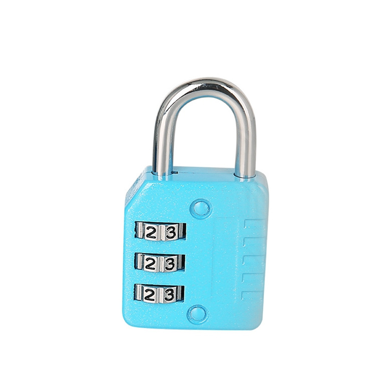 3 Digit Combination Lock Resettable Waterproof Padlock Outdoor Key Padlock With Hardened Shackle For School Gym Door Locker Gate