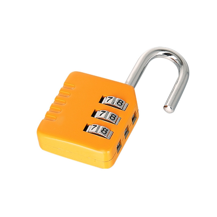 3 Digit Combination Lock Resettable Waterproof Padlock Outdoor Key Padlock With Hardened Shackle For School Gym Door Locker Gate