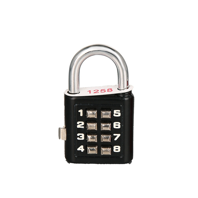 Heavy Duty 8 Digit Code Safety Top Security Push Button Combination Padlock