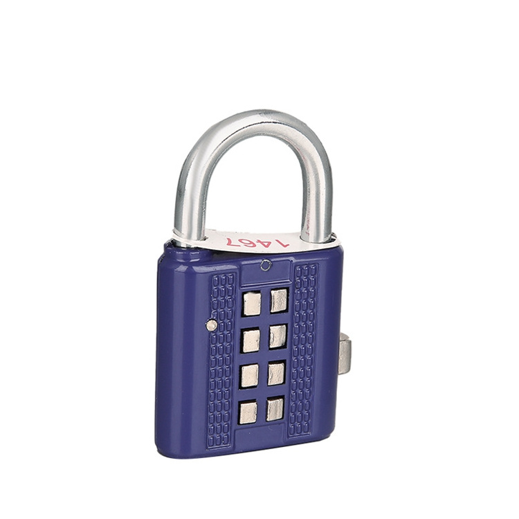 Heavy Duty 8 Digit Code Safety Top Security Push Button Combination Padlock