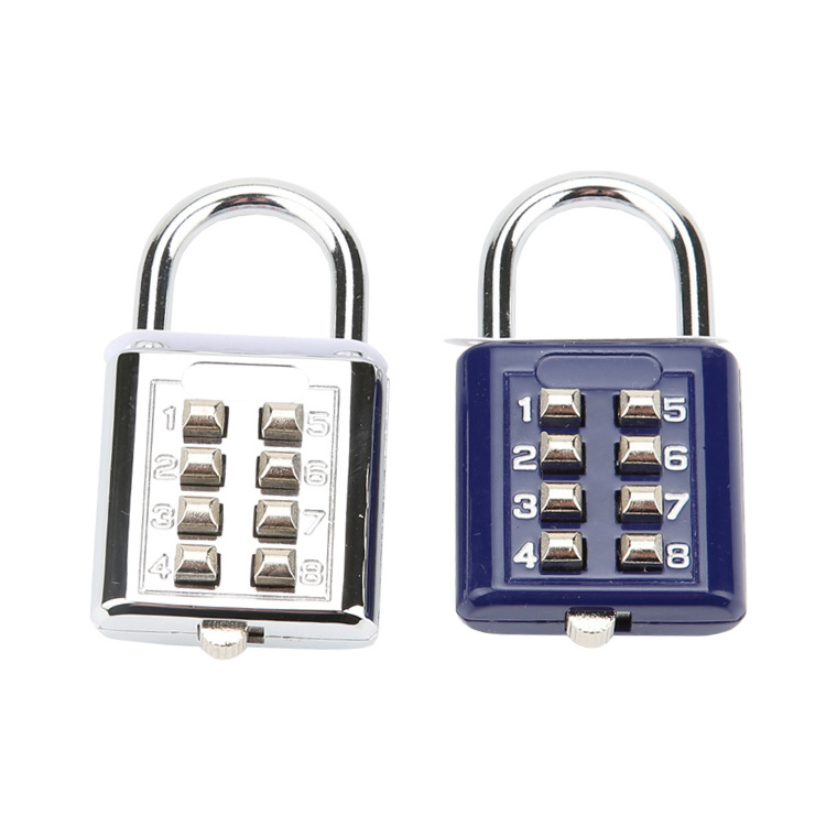 4 Dials Combination Lock With Master Key/high Security 4 Digit Combination Password Padlock/travel Safety Code Password Lock