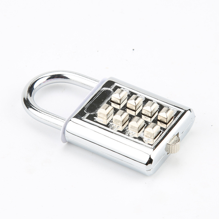 4 Dials Combination Lock With Master Key/high Security 4 Digit Combination Password Padlock/travel Safety Code Password Lock