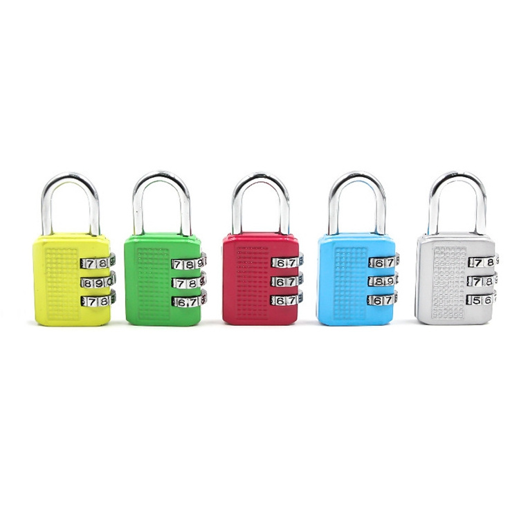 School Gym Sports Locker Luggage Combination 3  Digit Fence Outdoor Waterproof Padlock Lock