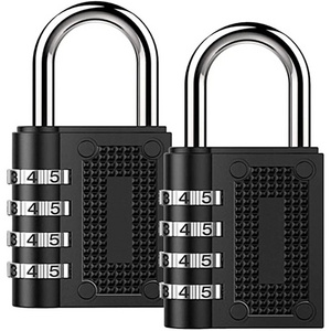 Hot Sale Black 4 Digit Security Combination Gym Padlock Safe Password Digital Number Luggage Lock