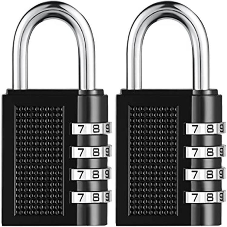 Hot Sale Black 4 Digit Security Combination Gym Padlock Safe Password Digital Number Luggage Lock