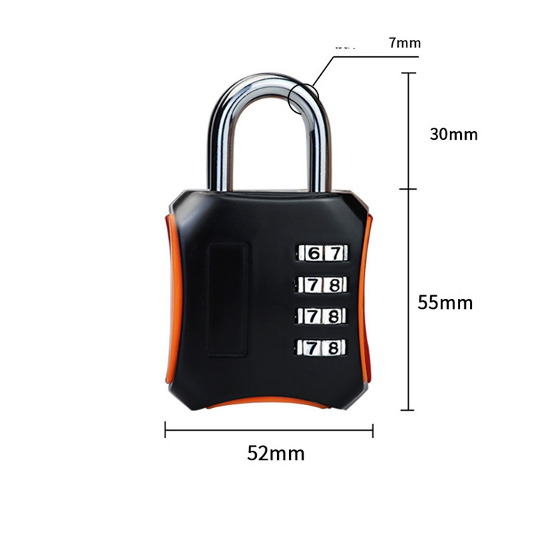 Combination Lock Resettable 4 Digit Padlock Outdoor for School Gym Locker Fence Gate Toolbox