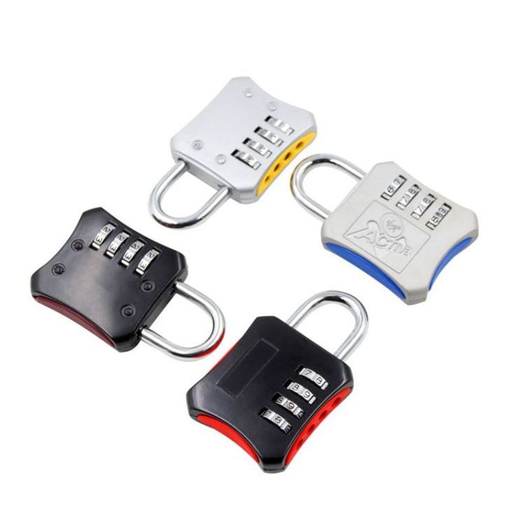 Combination Lock Resettable 4 Digit Padlock Outdoor for School Gym Locker Fence Gate Toolbox Employee Hasp Locker