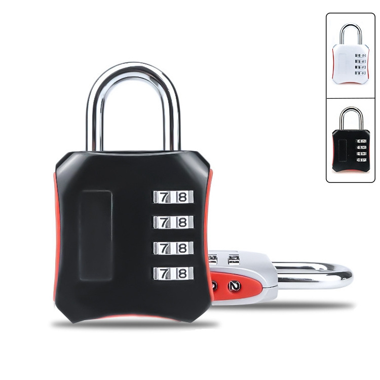 Combination Lock Resettable 4 Digit Padlock Outdoor for School Gym Locker Fence Gate Toolbox Employee Hasp Locker