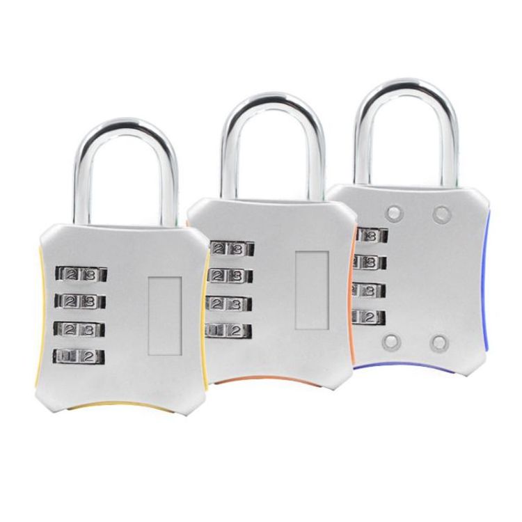 Combination Lock Resettable 4 Digit Padlock Outdoor for School Gym Locker Fence Gate Toolbox Employee Hasp Locker