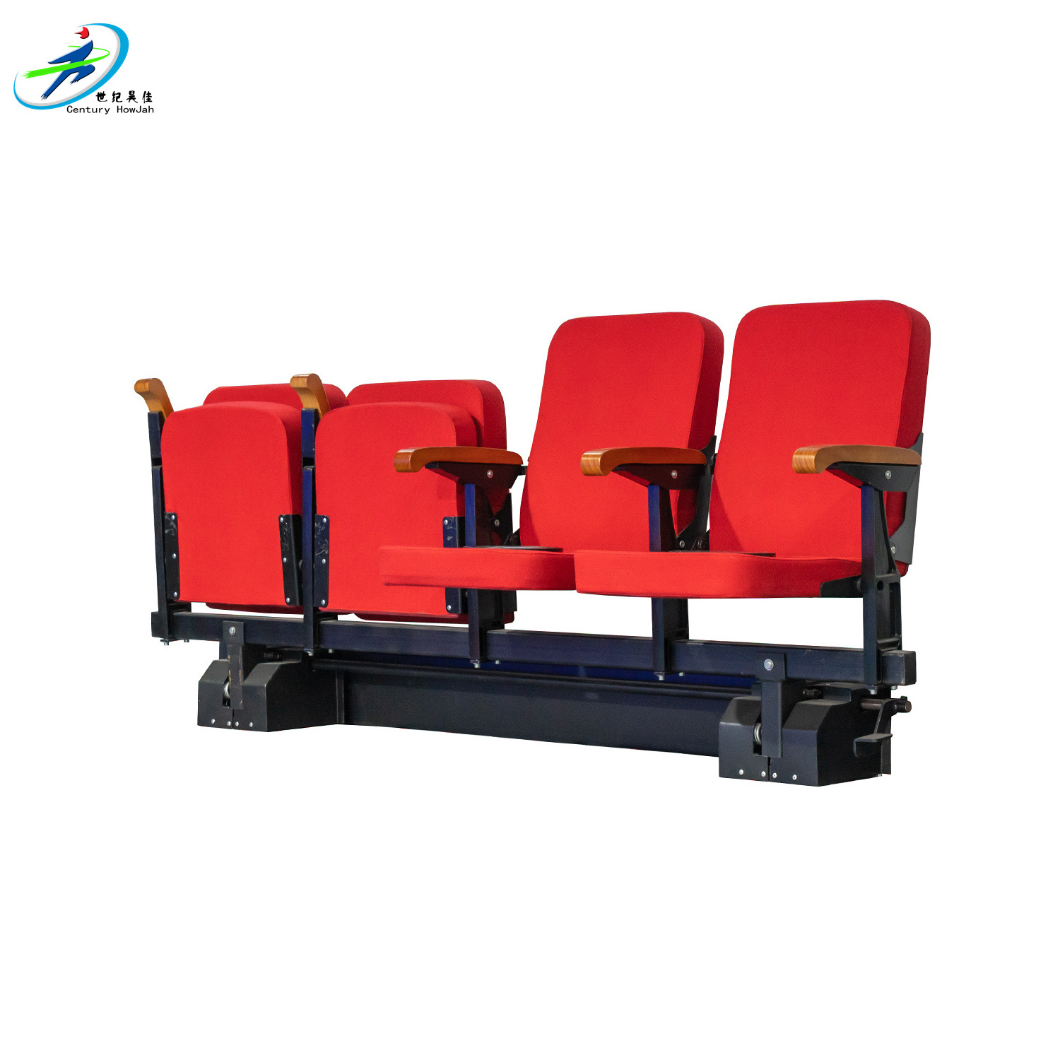 Factory Hot Sale Manual Or Auto Flip Bleacher Chair  Electric Or Manual Stadium Seat