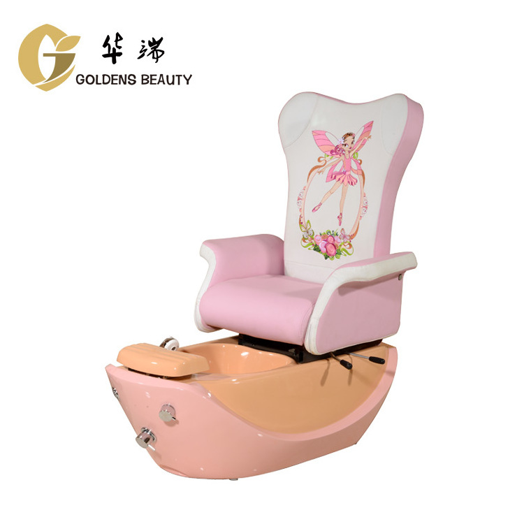 Spa Children's Soft Purple Pu Leather Beauty Salon Massage Foot Therapy Chair With Bowl