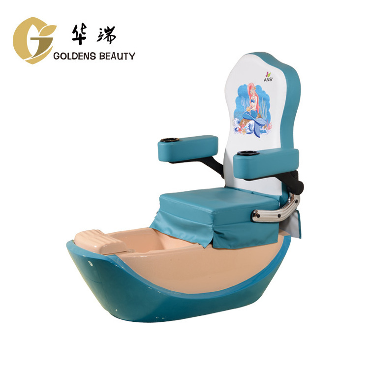 Spa Children's Soft Purple Pu Leather Beauty Salon Massage Foot Therapy Chair With Bowl