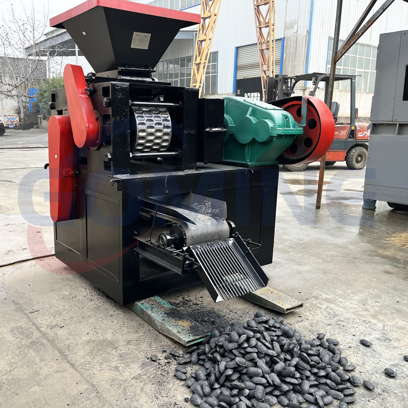 Bottom Price Coconut Shell Sawdust or Barbecue Charcoal Production Line Roller Briquette Machine 15-17(r/min) AC Motor Provided