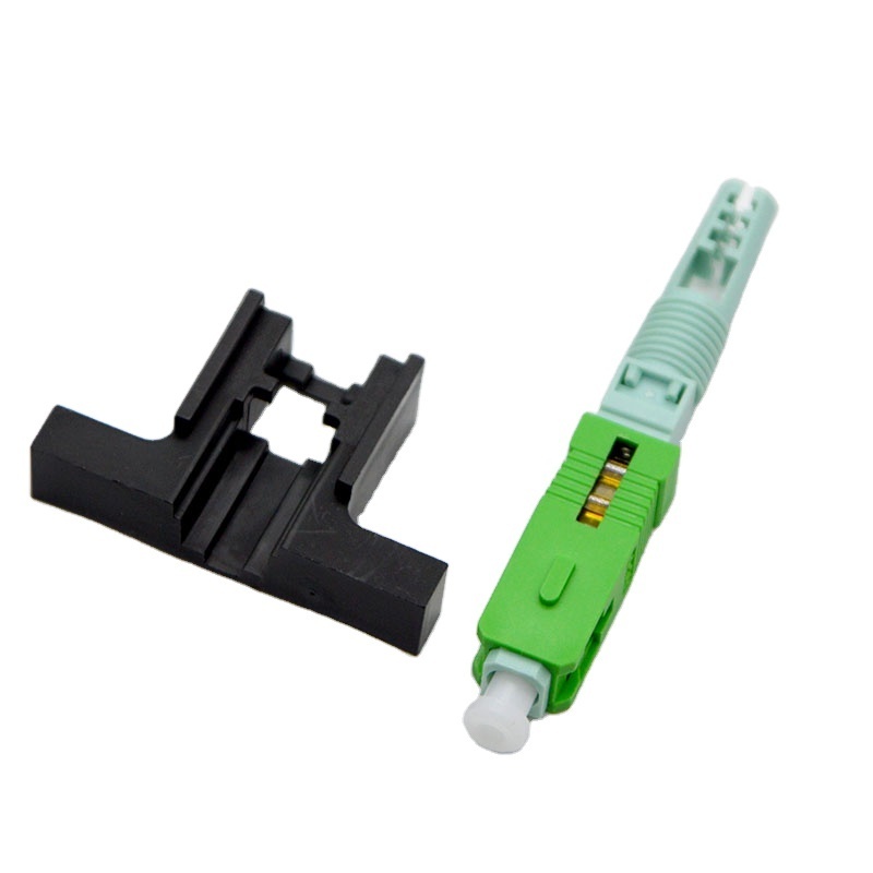 Stable Performance Embedded SC APC Optical Fiber Fast Connector Low Cost Temporary Fiber Optic Splicing Adapter for FTTH Use