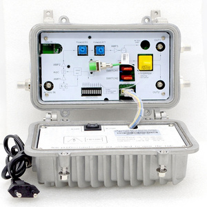 CATV Outdoor Optical Node with High HFC 2 Outputs AGC Ultra-Low -15dbm for Cable TV Fiber Optic SC Connector Type for FTTH