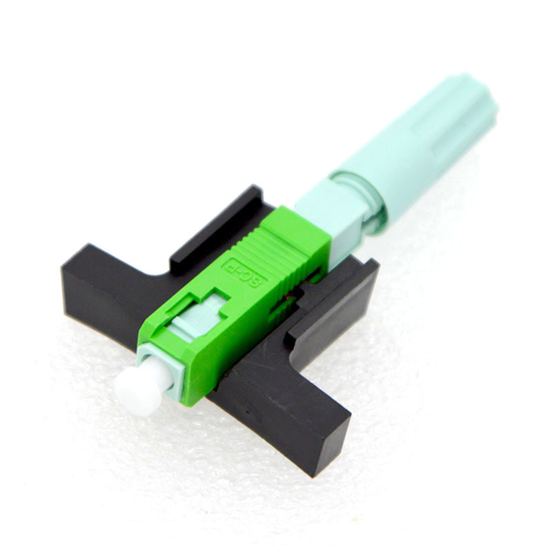 Stable Performance Embedded SC APC Optical Fiber Fast Connector Low Cost Temporary Fiber Optic Splicing Adapter for FTTH Use