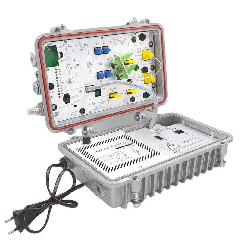 Wholesale GFOR719 Outdoor Receiver 4-Way AGC Optical Node with RF Output Used in Network CATV HFC FTTH Return Path