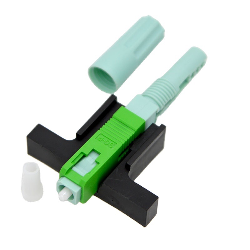 Stable Performance Embedded SC APC Optical Fiber Fast Connector Low Cost Temporary Fiber Optic Splicing Adapter for FTTH Use