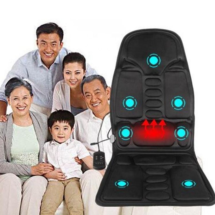 Home Office Full-body Back Neck Waist Infrared Therapy Heated Electric Vibrator Cushion Massaging,car Seat Massage Cushion