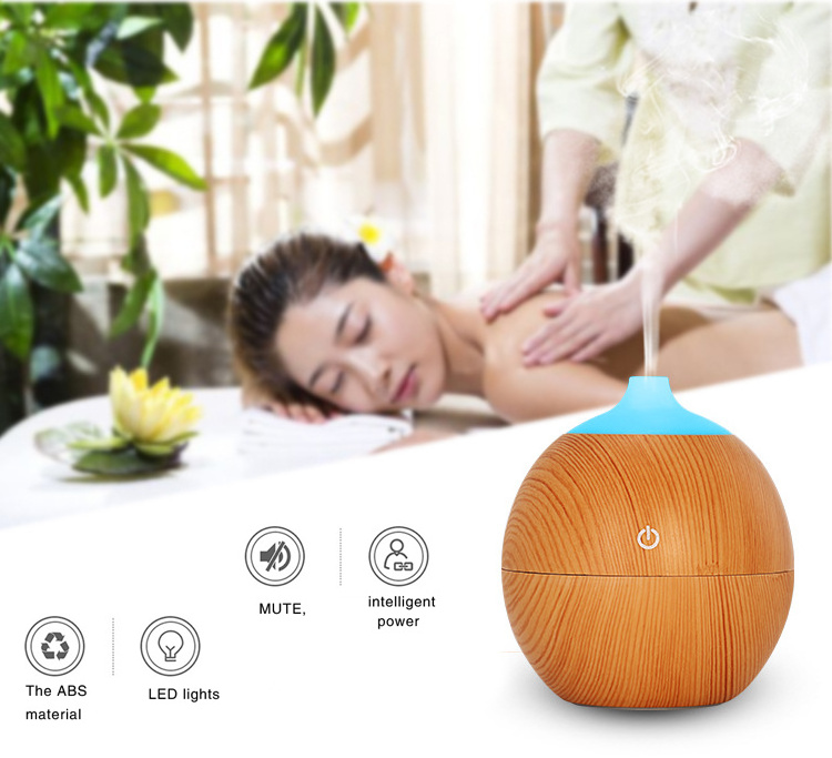 130ml 2020 Hot black wood ultrasonic humidifier Portable home colorful round mouth humidi fierhandy cool mist humidifier