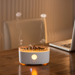 2024 new product innovation crack volcano design diffuser jellyfish 3D flame aroma diffuser humidifier scent diffuser machine