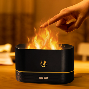 flame aroma diffuser 2024 new products Creative USB desktop Candle Light Aroma Diffusor with night light aroma diffuser