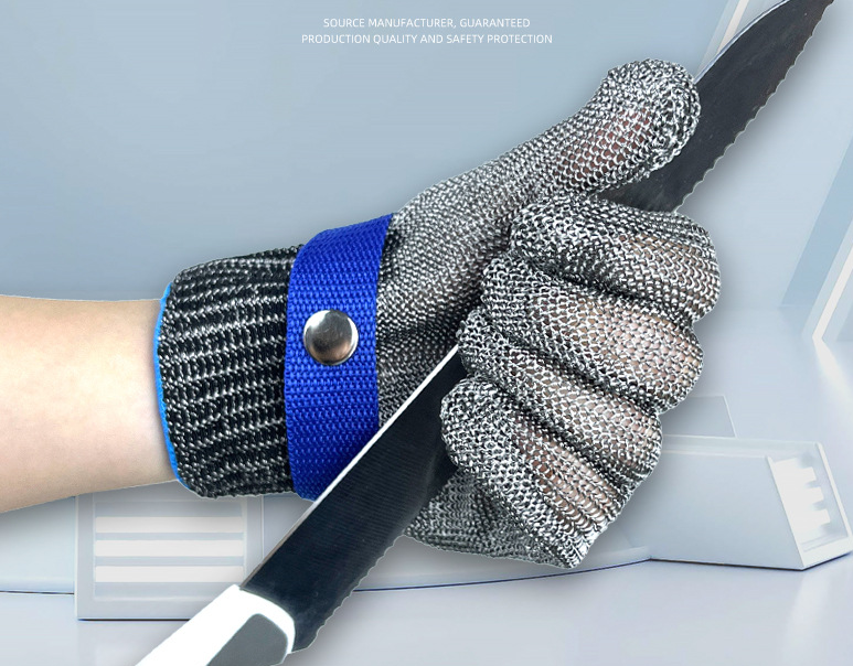 Level 5 Stainless Steel 316/304 Material Kitchen Anti Cut butcher steel Wire Gloves Metal Mesh Cut-protection safety Glo