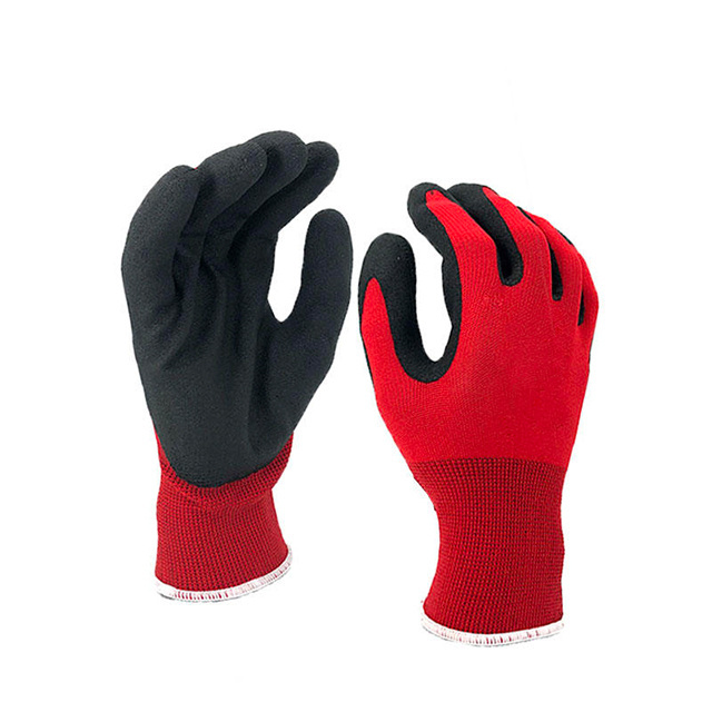 13 gauge knit flex PVC foam working gloves pvc safety gloves