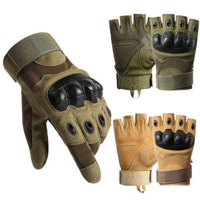 Factory Custom Full Half Finger Motorcycle Leather Sports Hunting guantes Shooting Outdoor Combat Tactical Gloves