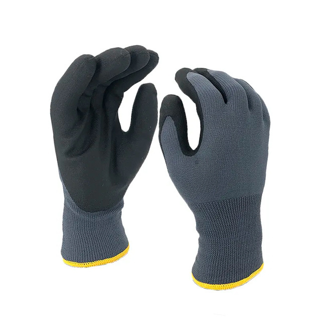 13 gauge knit flex PVC foam working gloves pvc safety gloves