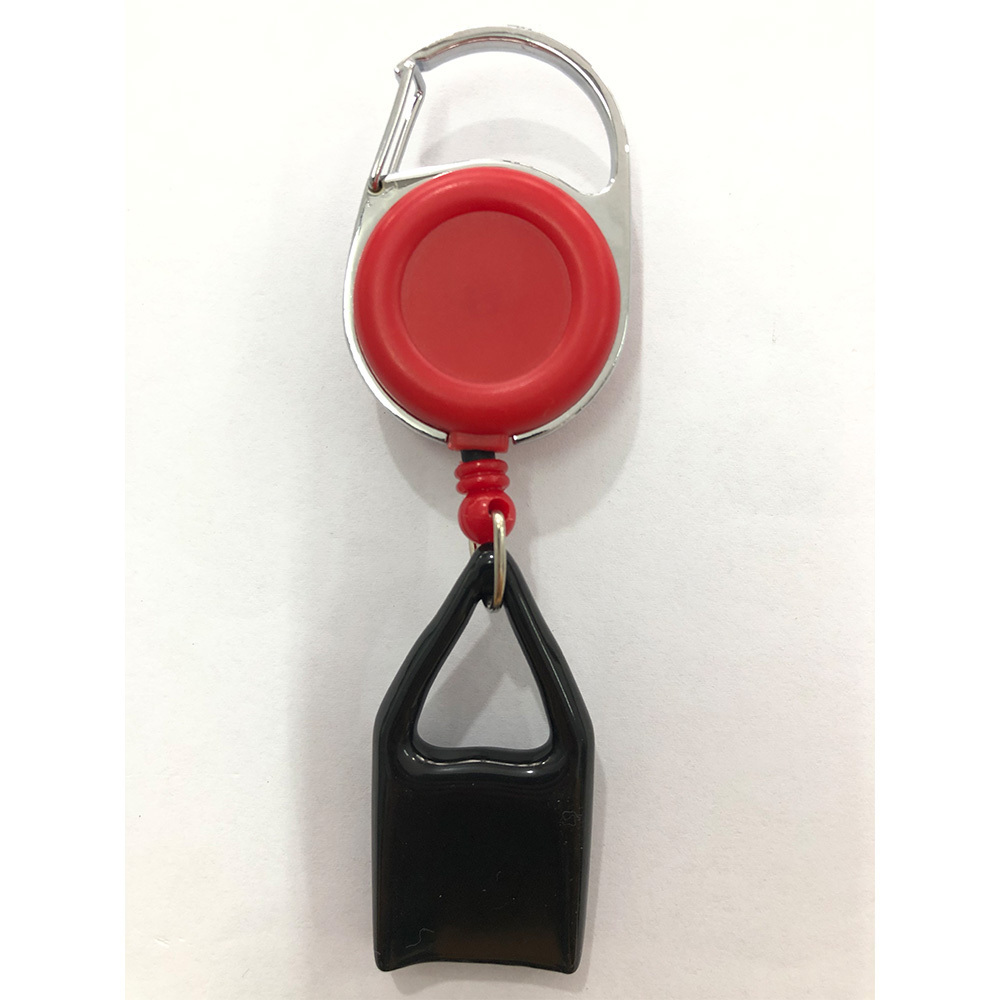 Heavy Duty Plastic ABS Lighter Retractable Badge ID Card Holder Retractable Carabiner Badge Reels with Leash