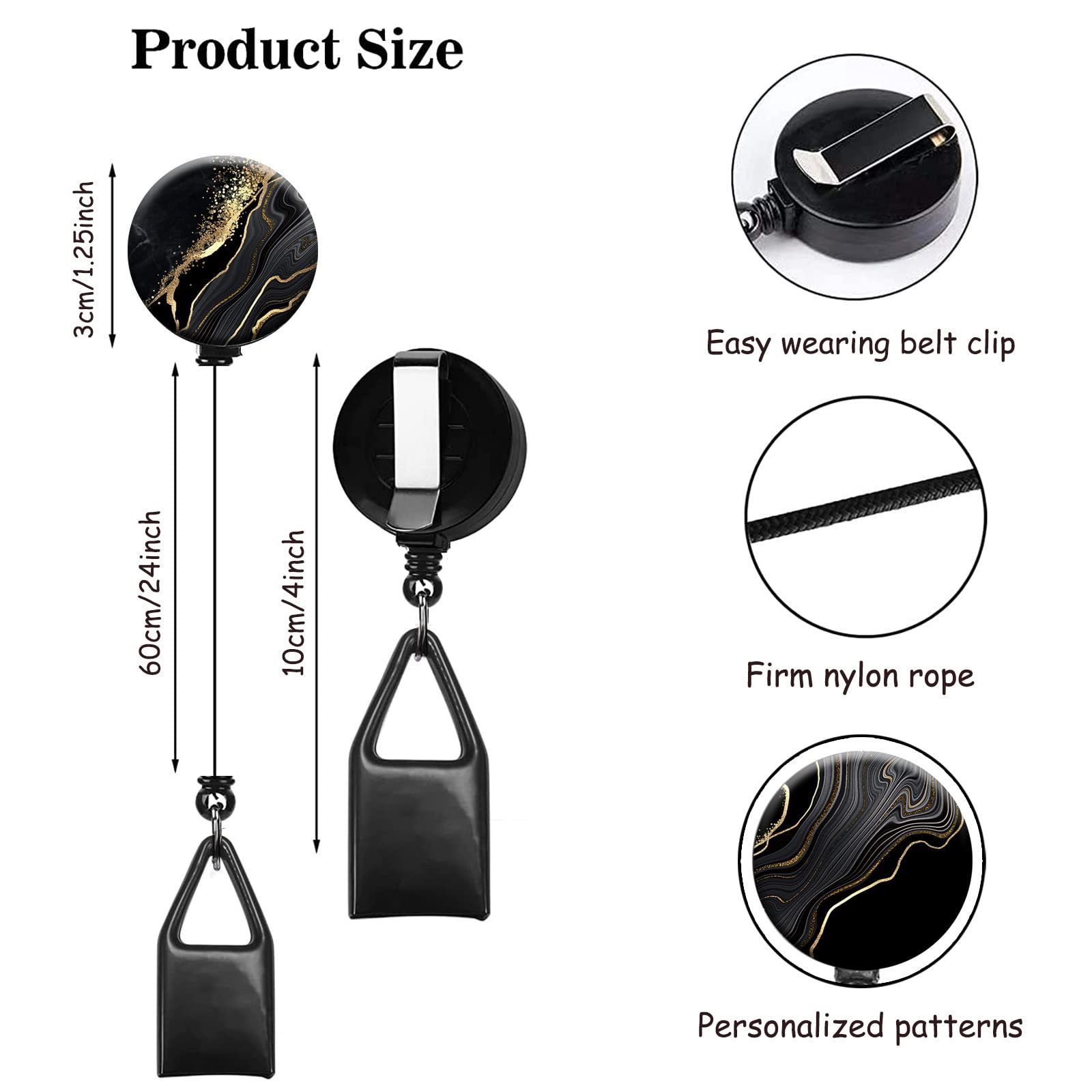 Decorative Retractable Badge Reel Clip Lighter Holder Lighter Leash Cover Keychain Single Clip for Convenience